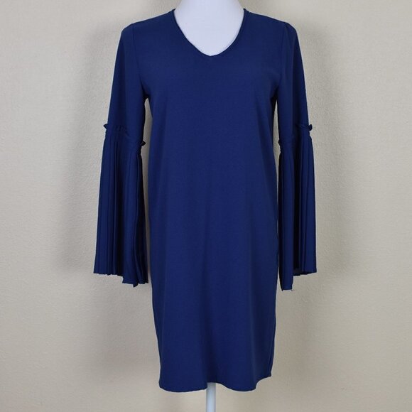 Tahari Pleated Bell Sleeve Dress NEW - Picture 2 of 8